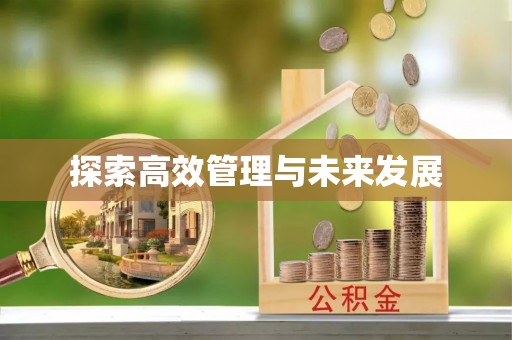 肇东探索高效管理与未来发展