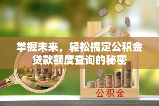 肇东掌握未来，轻松搞定公积金贷款额度查询的秘密