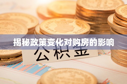 肇东揭秘政策变化对购房的影响