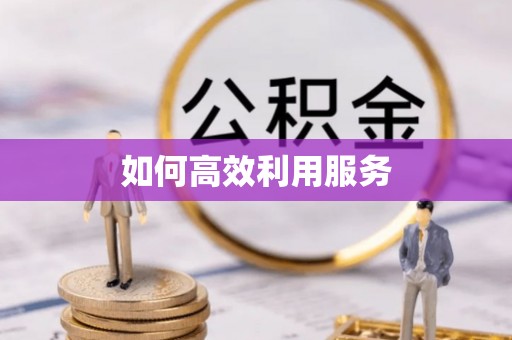 肇东如何高效利用服务