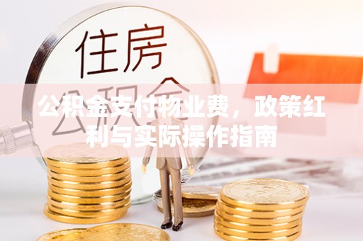 肇东公积金支付物业费，政策红利与实际操作指南