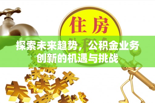 肇东探索未来趋势，公积金业务创新的机遇与挑战