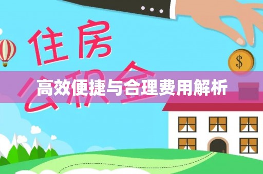 肇东高效便捷与合理费用解析