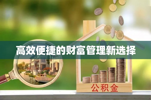 肇东高效便捷的财富管理新选择